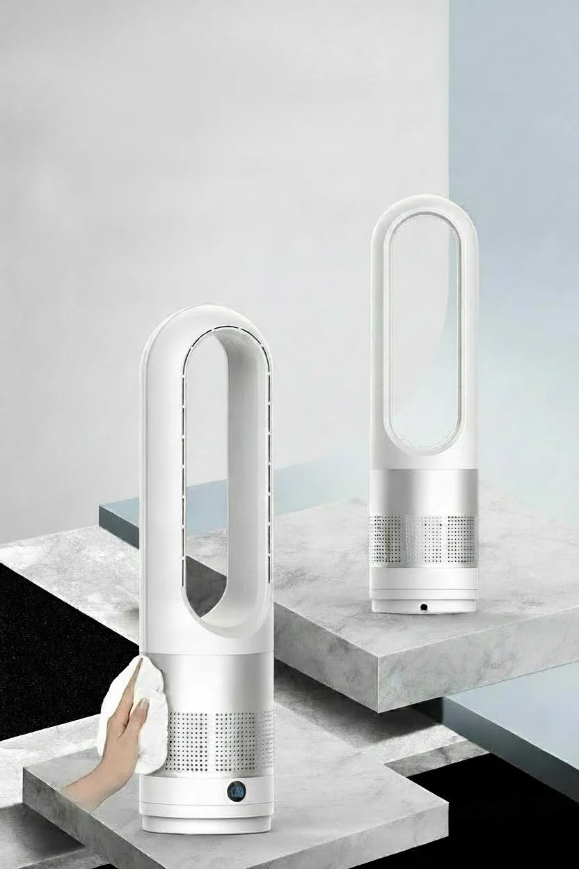 Ventilateur Tour Sans Lames avec Télécommande – 8 Vitesses, Oscillation 80°, Minuterie 8H, 220V