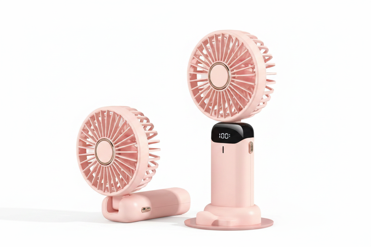Ventilateur Portable 5 Vitesses avec Support Téléphone