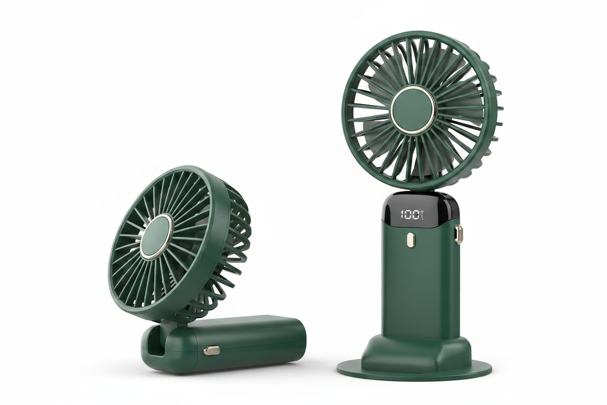 Ventilateur Portable 5 Vitesses avec Support Téléphone