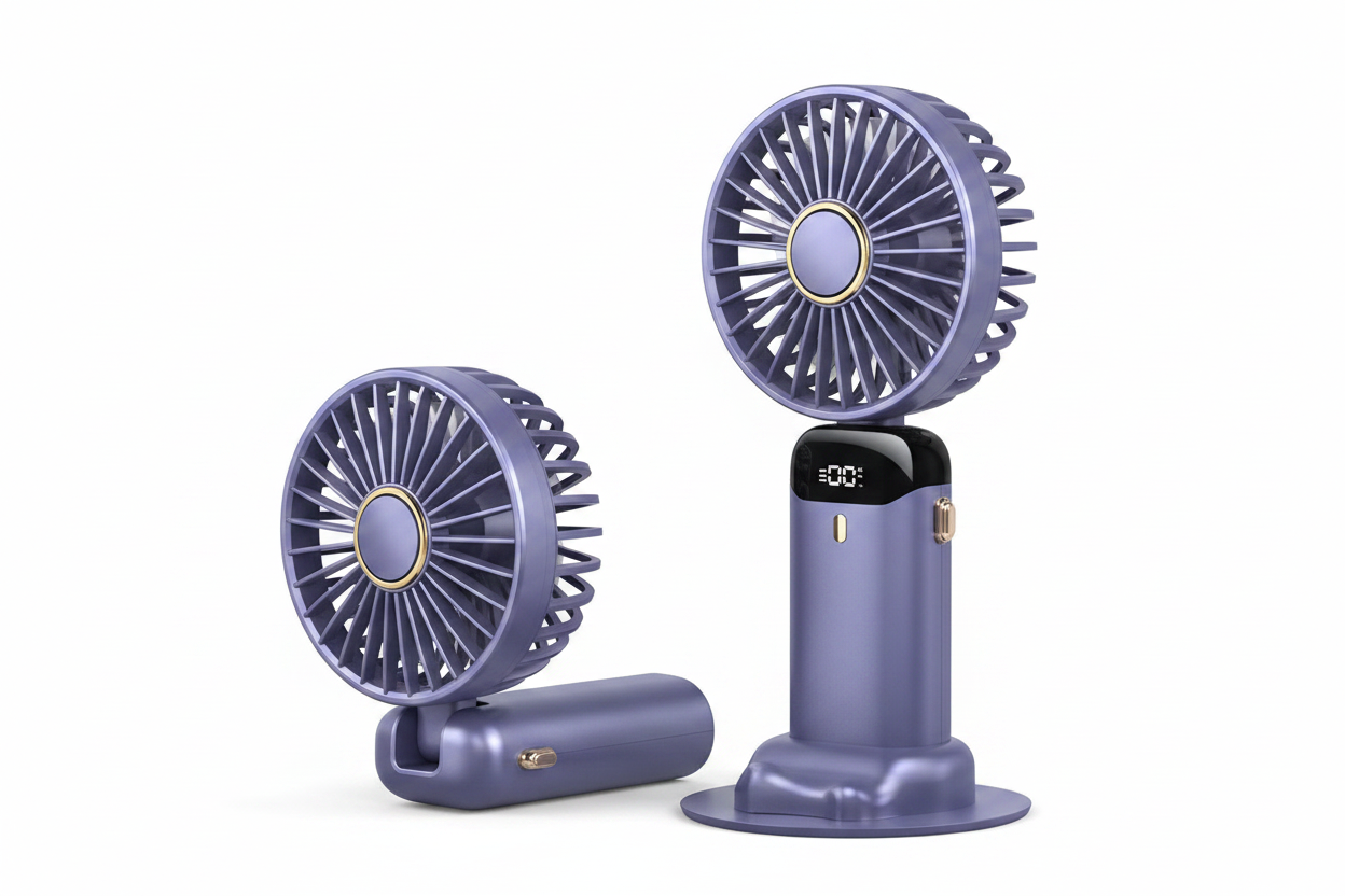 Ventilateur Portable 5 Vitesses avec Support Téléphone